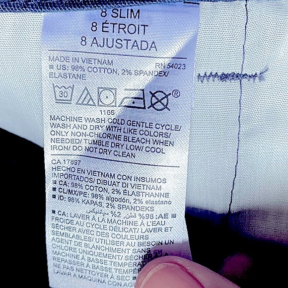 8 NWT Boot Cut Slim Fit Flat Front Chinos Uniform Pants, Cotton, Classic Navy - Picture 14 of 14